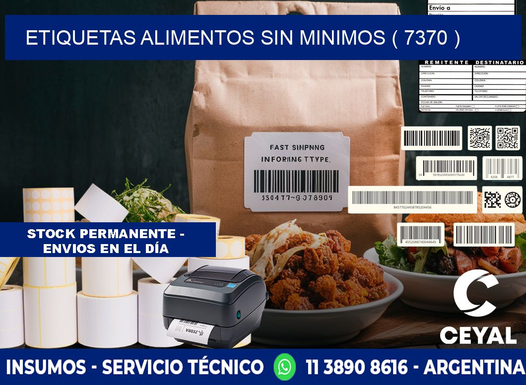 etiquetas alimentos sin minimos ( 7370 )