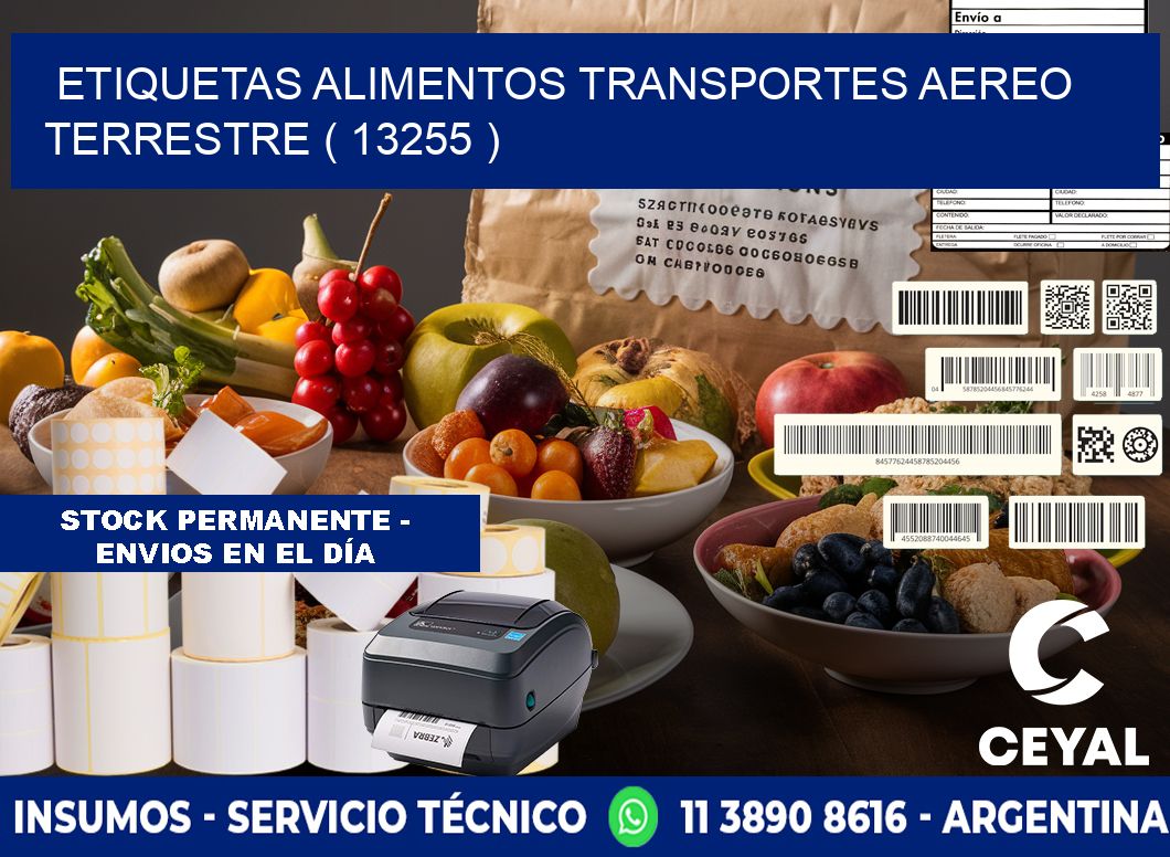 etiquetas alimentos transportes aereo terrestre ( 13255 )