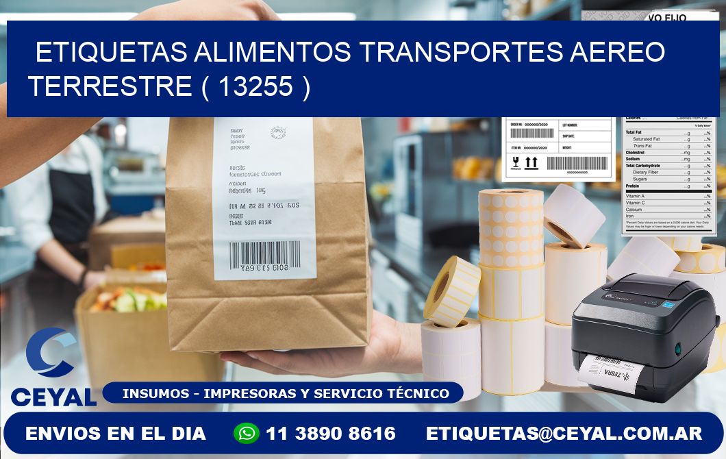 etiquetas alimentos transportes aereo terrestre ( 13255 )