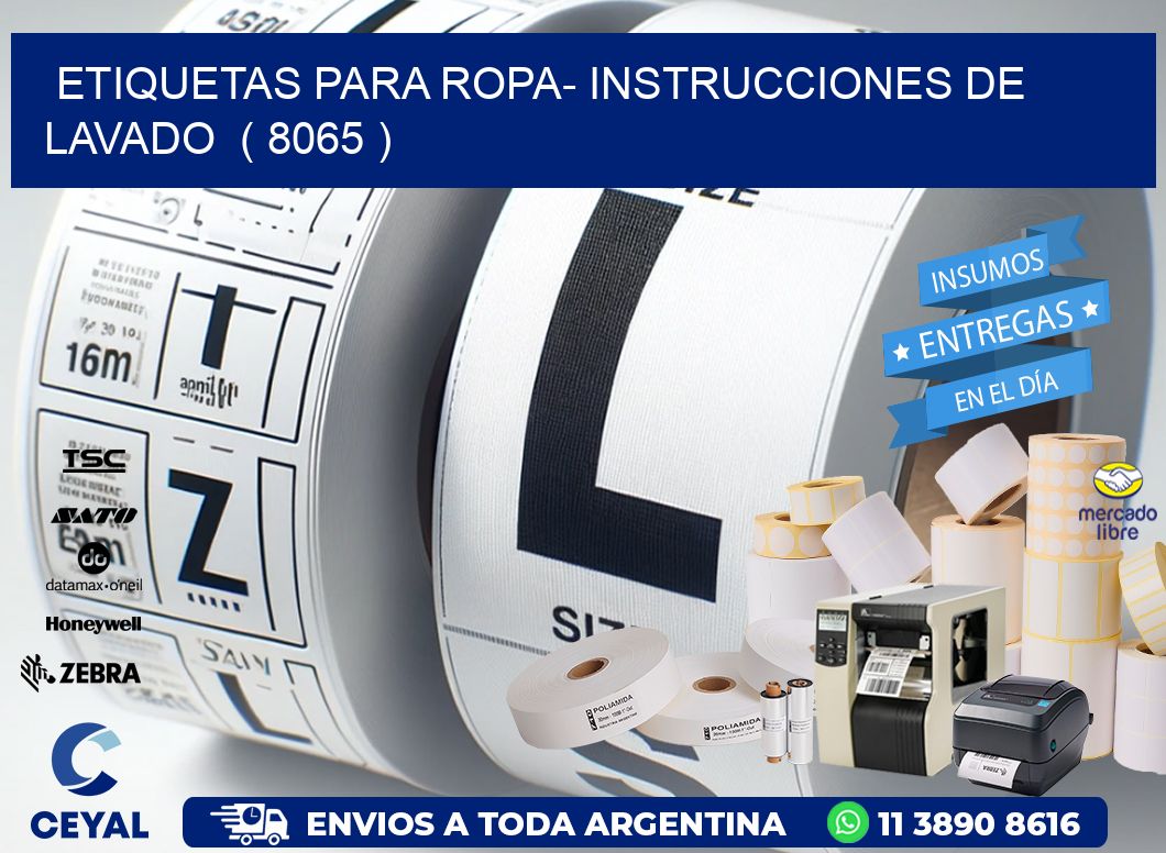 etiquetas para ropa- instrucciones de lavado ( 8065 )
