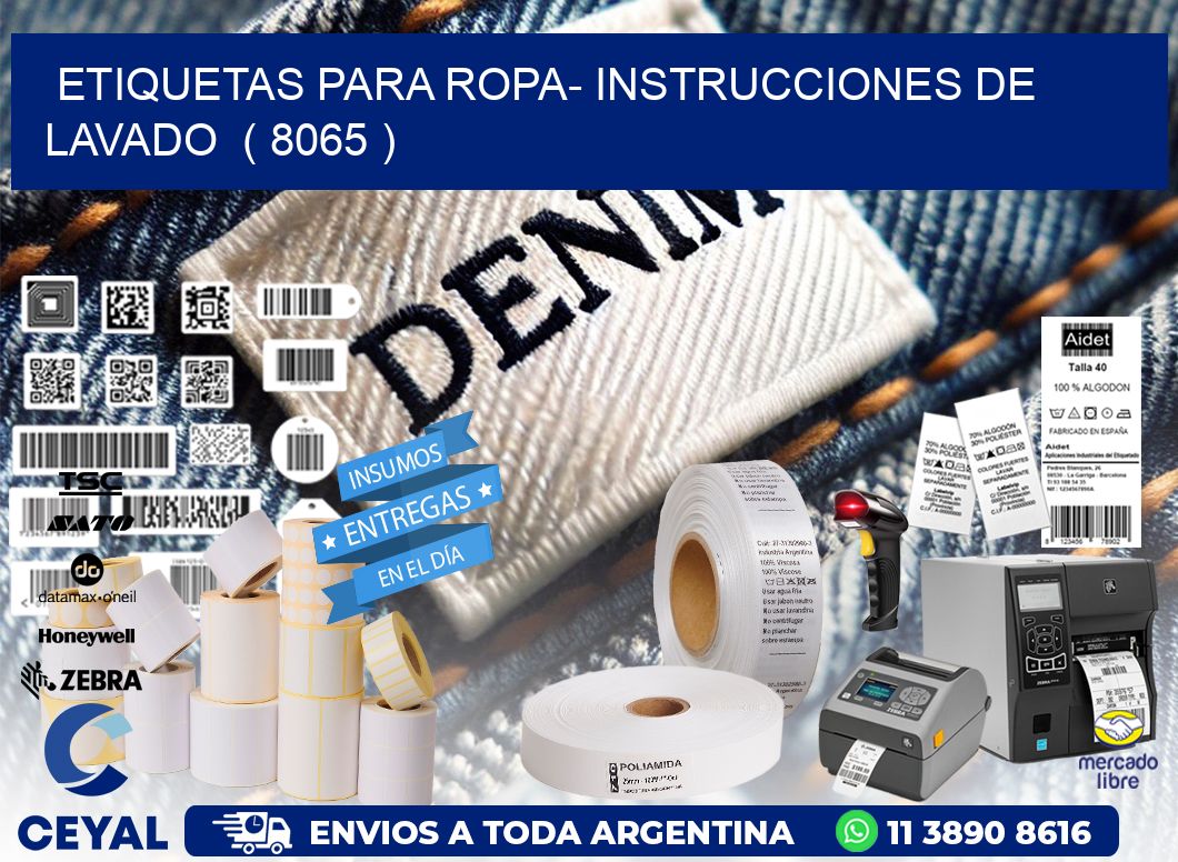 etiquetas para ropa- instrucciones de lavado ( 8065 )