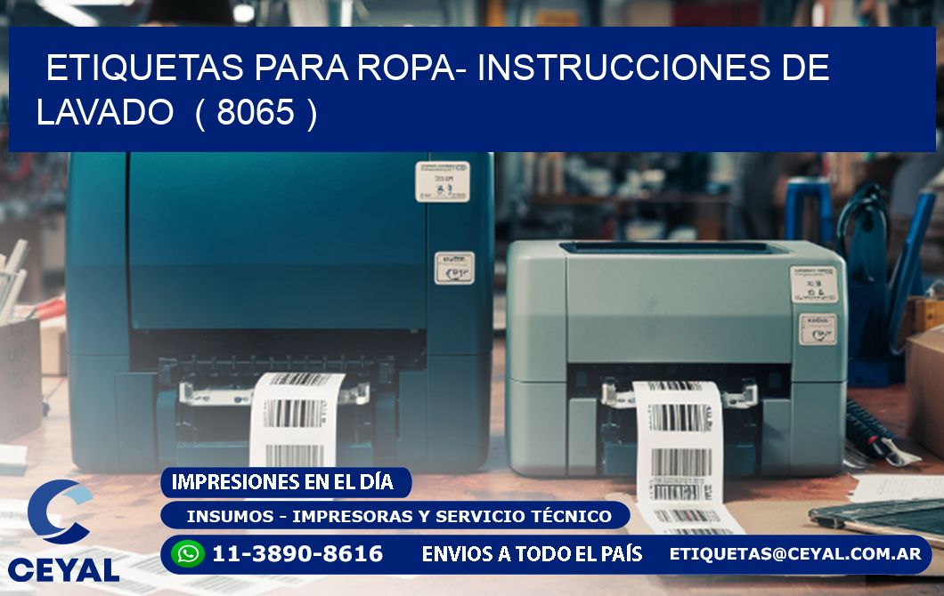 etiquetas para ropa- instrucciones de lavado ( 8065 )