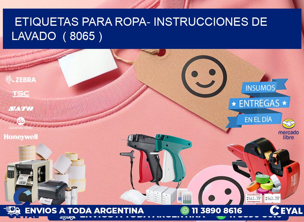 etiquetas para ropa- instrucciones de lavado ( 8065 )