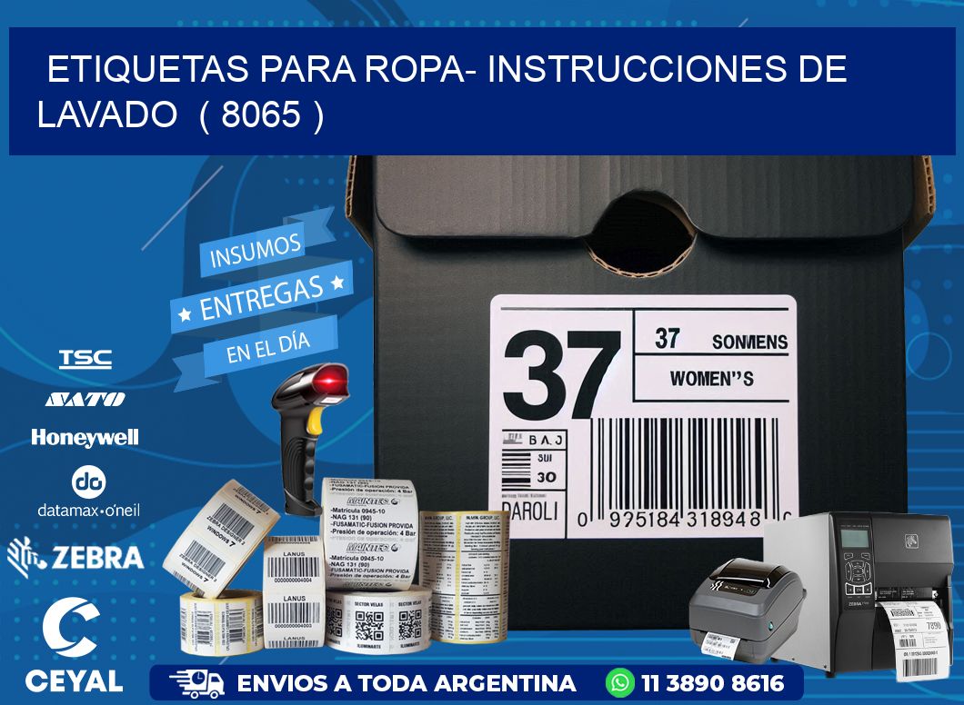 etiquetas para ropa- instrucciones de lavado ( 8065 )