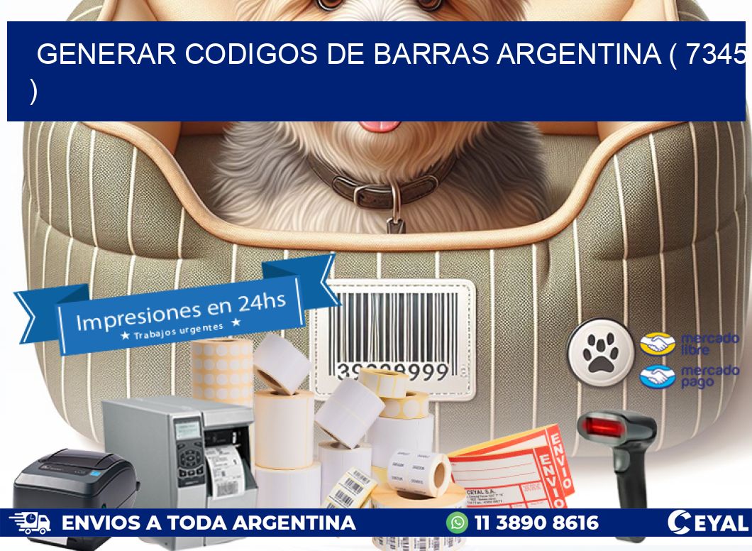 generar codigos de barras argentina ( 7345 )