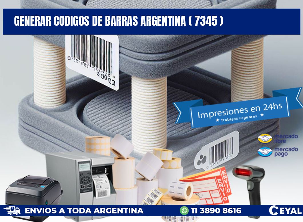 generar codigos de barras argentina ( 7345 )