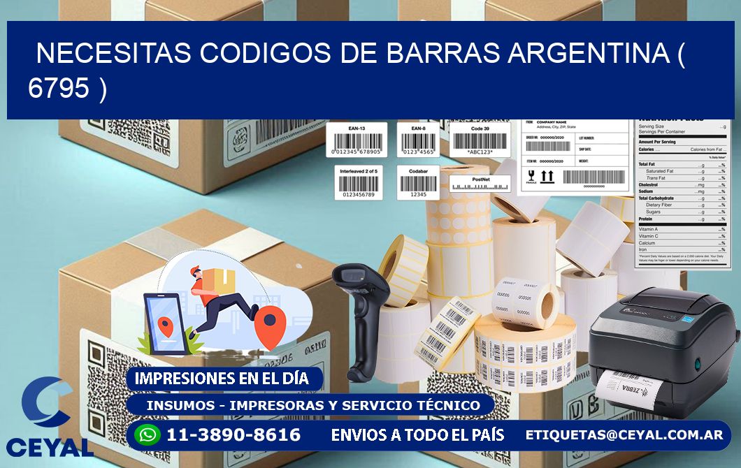 necesitas codigos de barras argentina ( 6795 )
