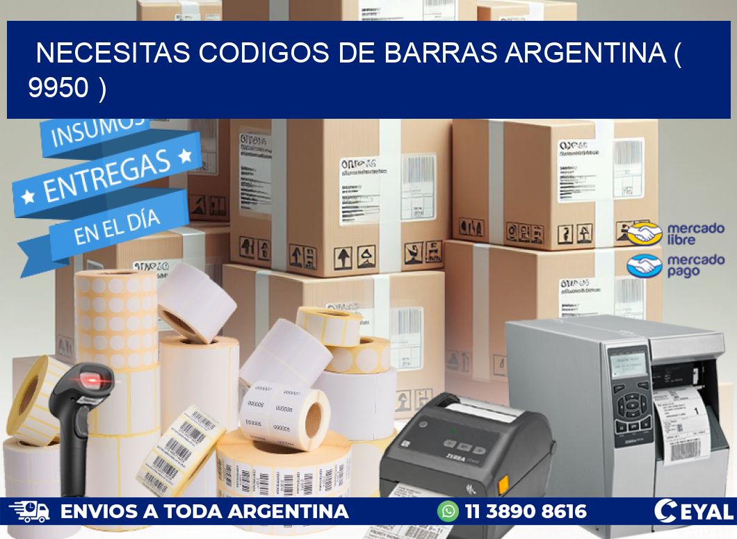 necesitas codigos de barras argentina ( 9950 )