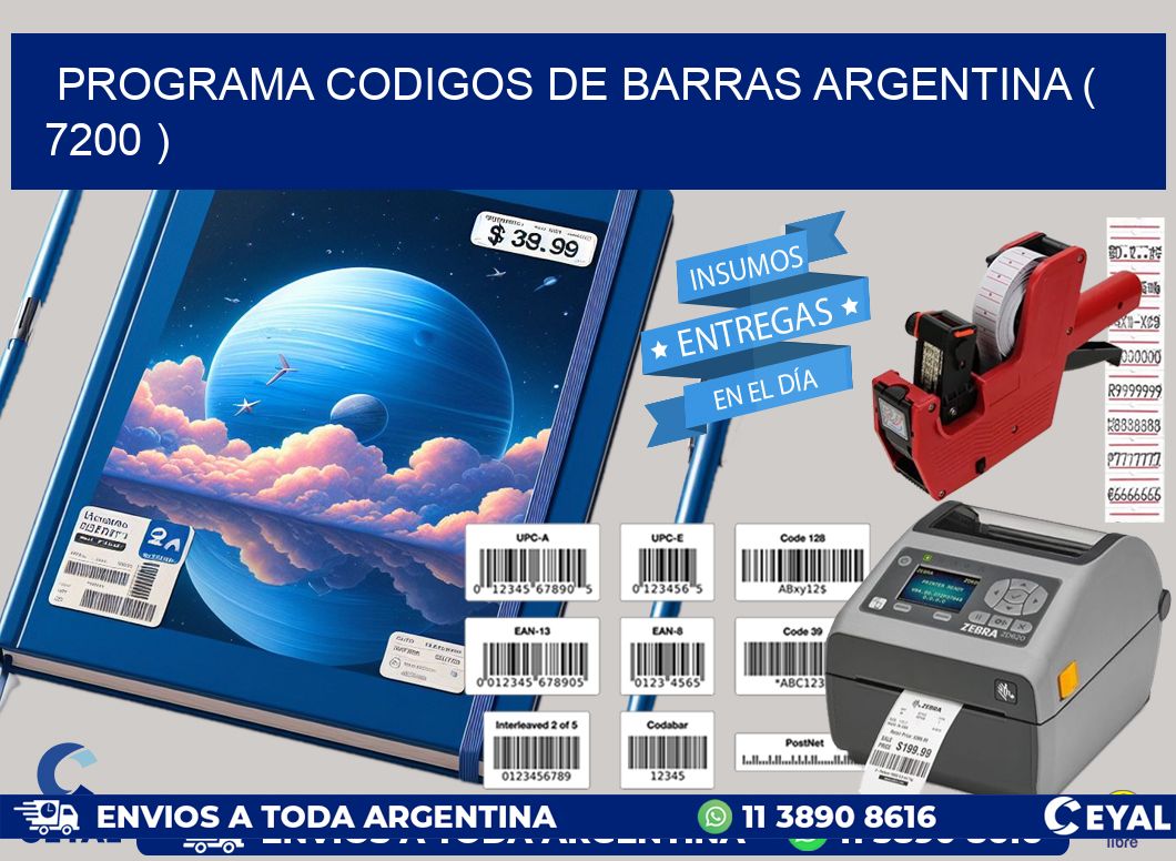 programa codigos de barras argentina ( 7200 )