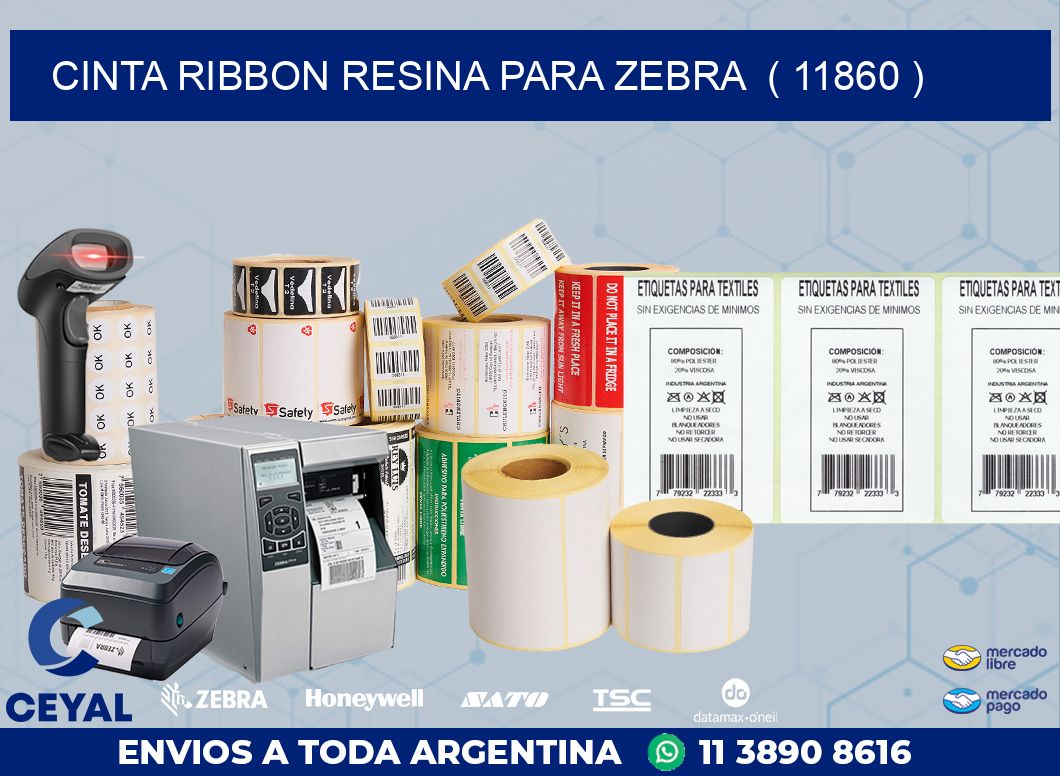 CINTA RIBBON RESINA PARA ZEBRA  ( 11860 )