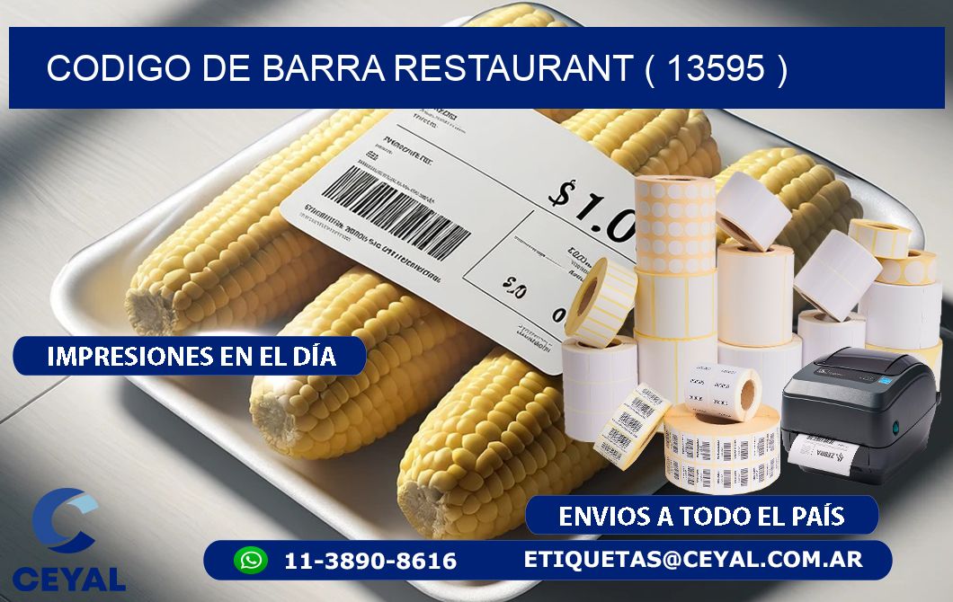 CODIGO DE BARRA RESTAURANT ( 13595 )