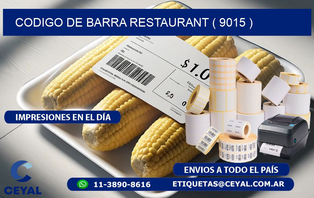 CODIGO DE BARRA RESTAURANT ( 9015 )