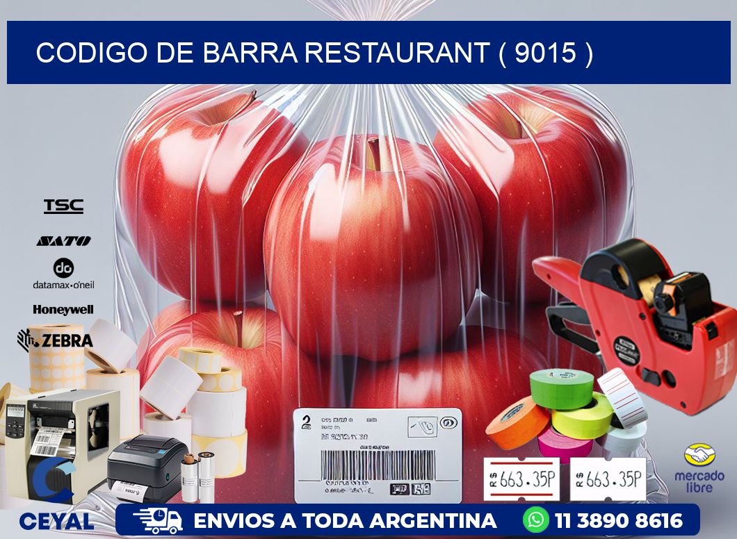 CODIGO DE BARRA RESTAURANT ( 9015 )