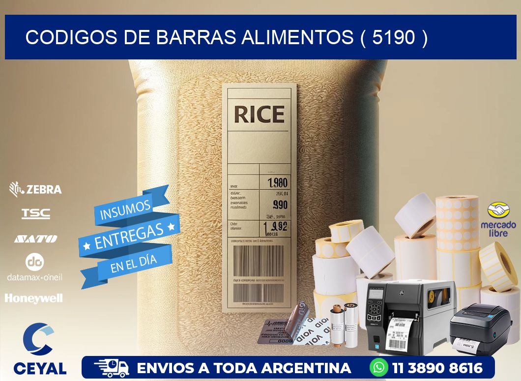 CODIGOS DE BARRAS ALIMENTOS ( 5190 )