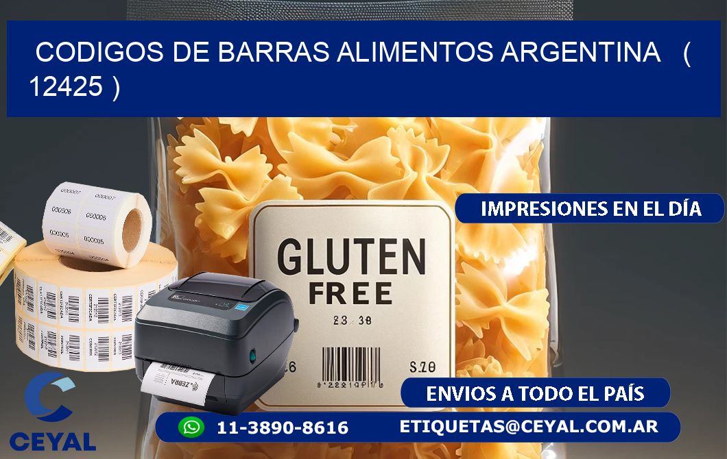 CODIGOS DE BARRAS ALIMENTOS ARGENTINA   ( 12425 )