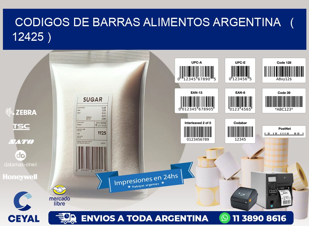 CODIGOS DE BARRAS ALIMENTOS ARGENTINA   ( 12425 )