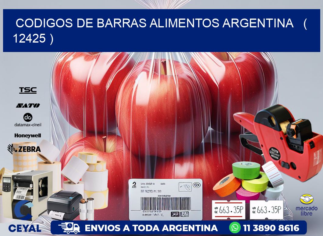 CODIGOS DE BARRAS ALIMENTOS ARGENTINA   ( 12425 )