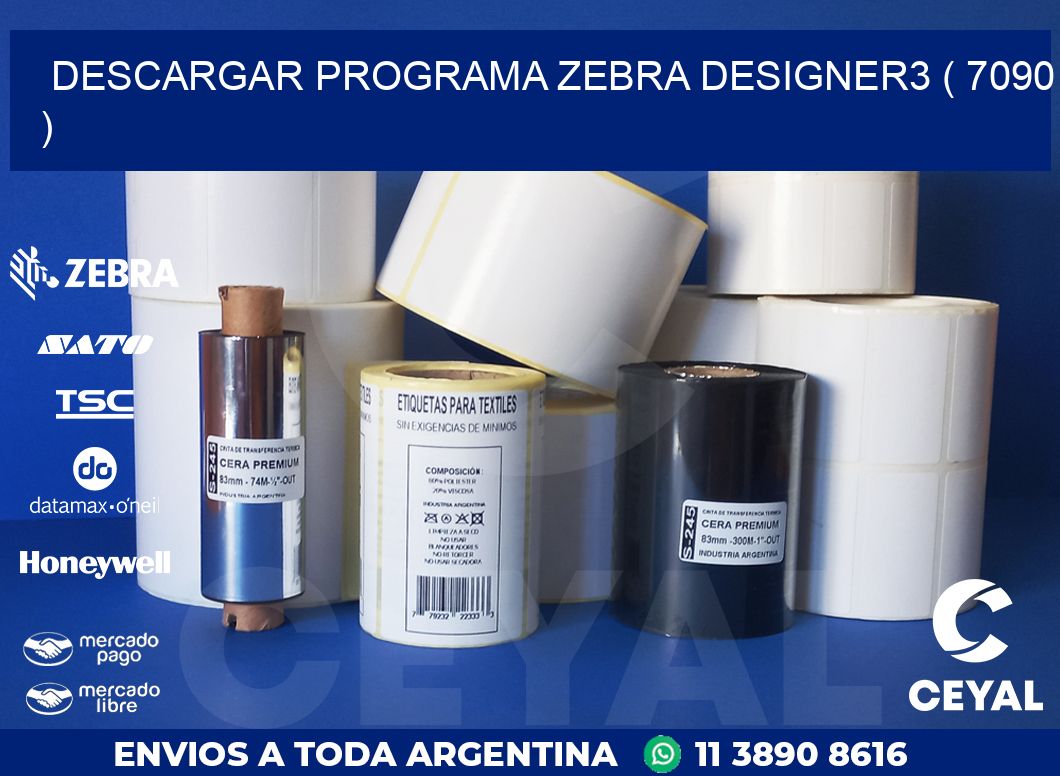 DESCARGAR PROGRAMA ZEBRA DESIGNER3 ( 7090 )