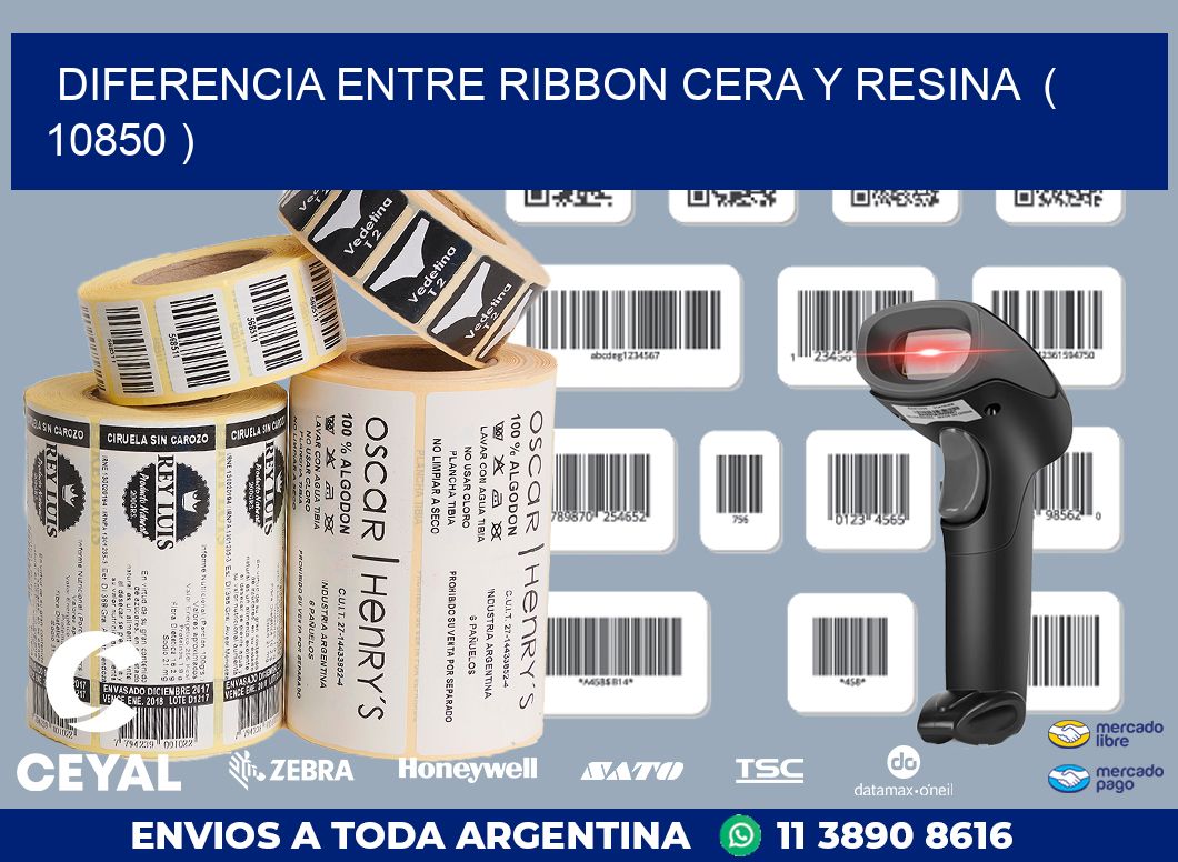 DIFERENCIA ENTRE RIBBON CERA Y RESINA  ( 10850 )
