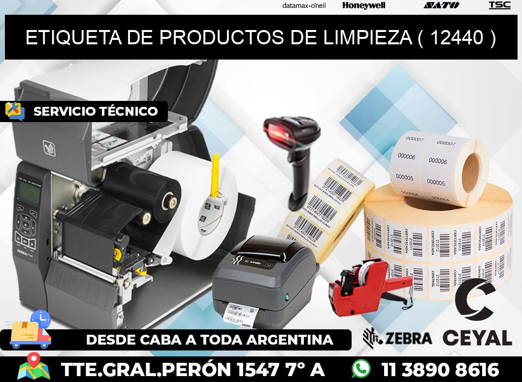 ETIQUETA DE PRODUCTOS DE LIMPIEZA ( 12440 )