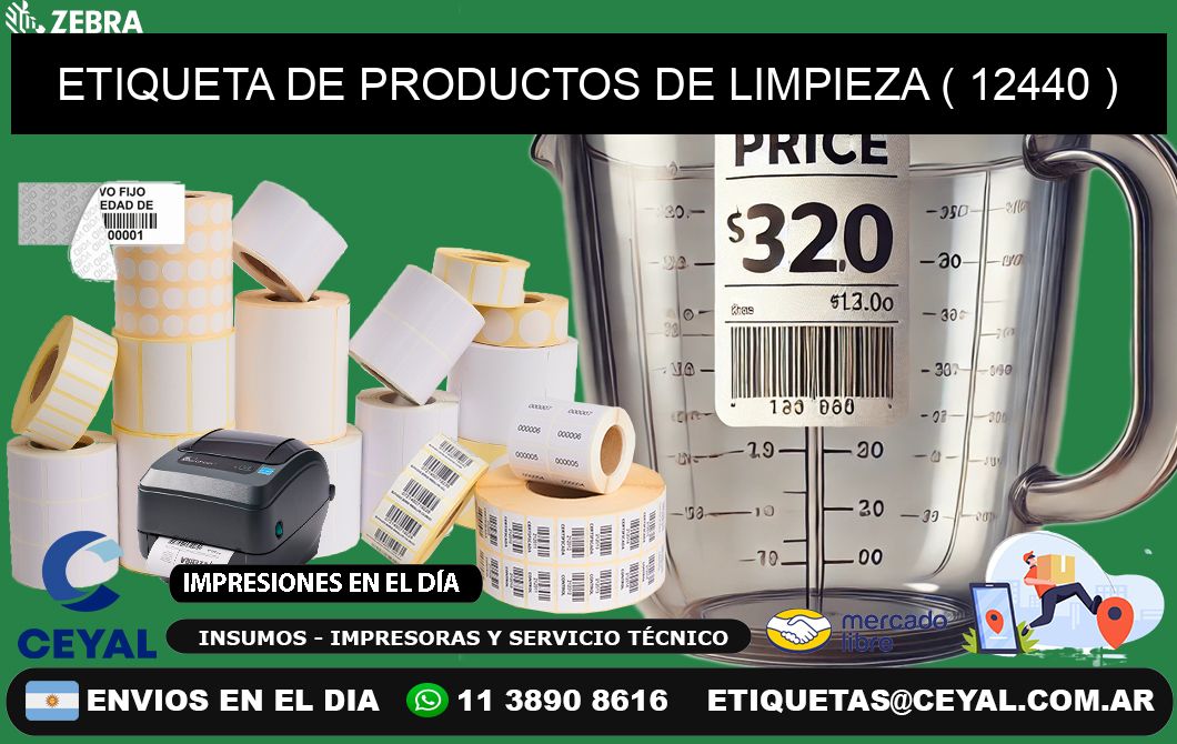 ETIQUETA DE PRODUCTOS DE LIMPIEZA ( 12440 )