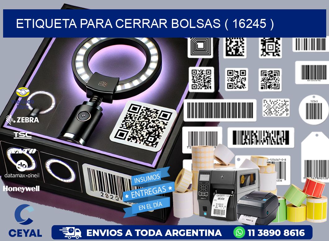 ETIQUETA PARA CERRAR BOLSAS ( 16245 )