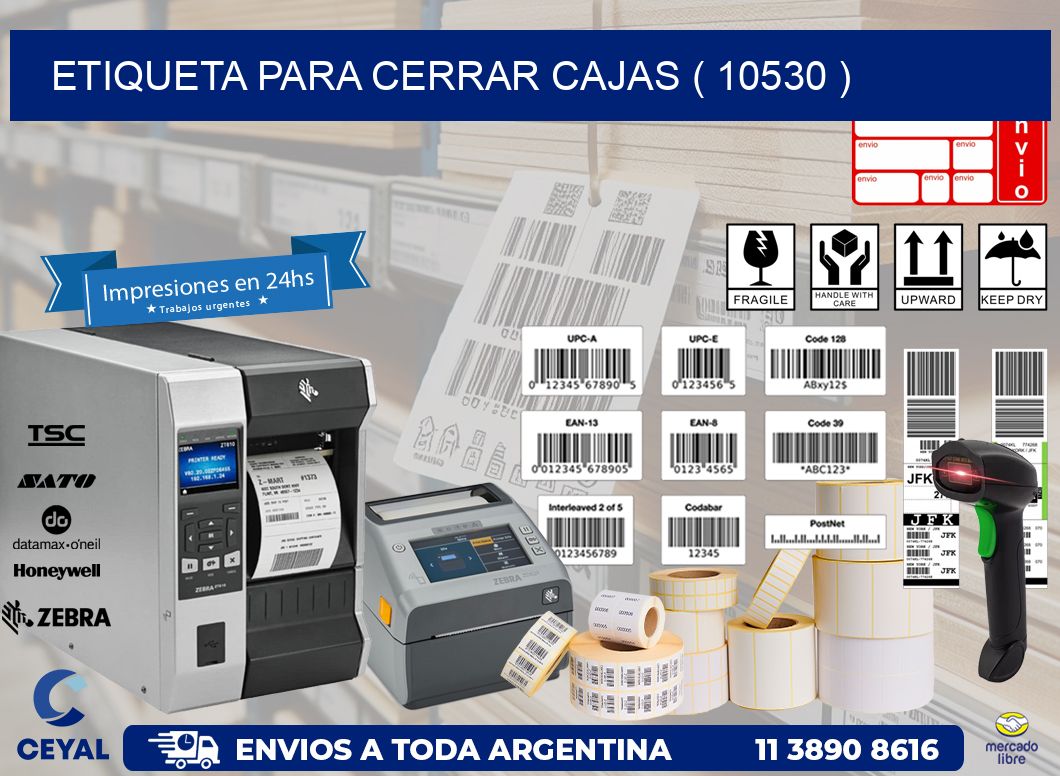 ETIQUETA PARA CERRAR CAJAS ( 10530 )