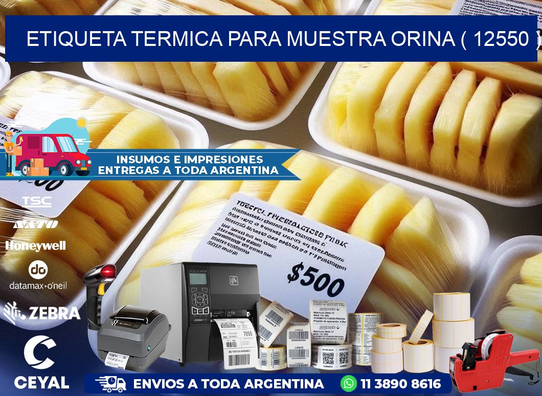 ETIQUETA TERMICA PARA MUESTRA ORINA ( 12550 )