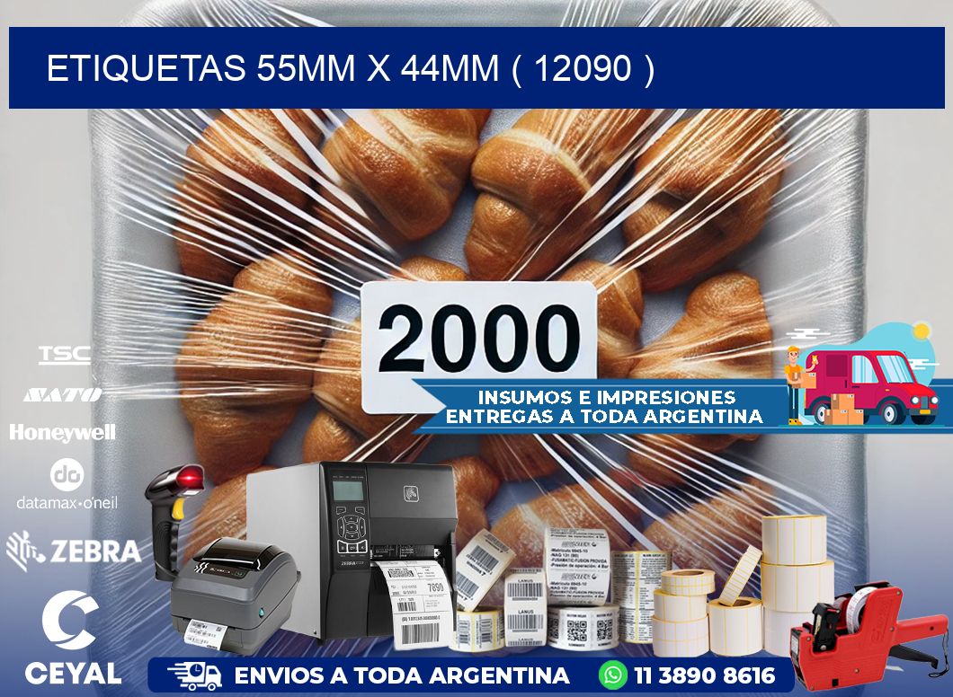 ETIQUETAS 55MM X 44MM ( 12090 )