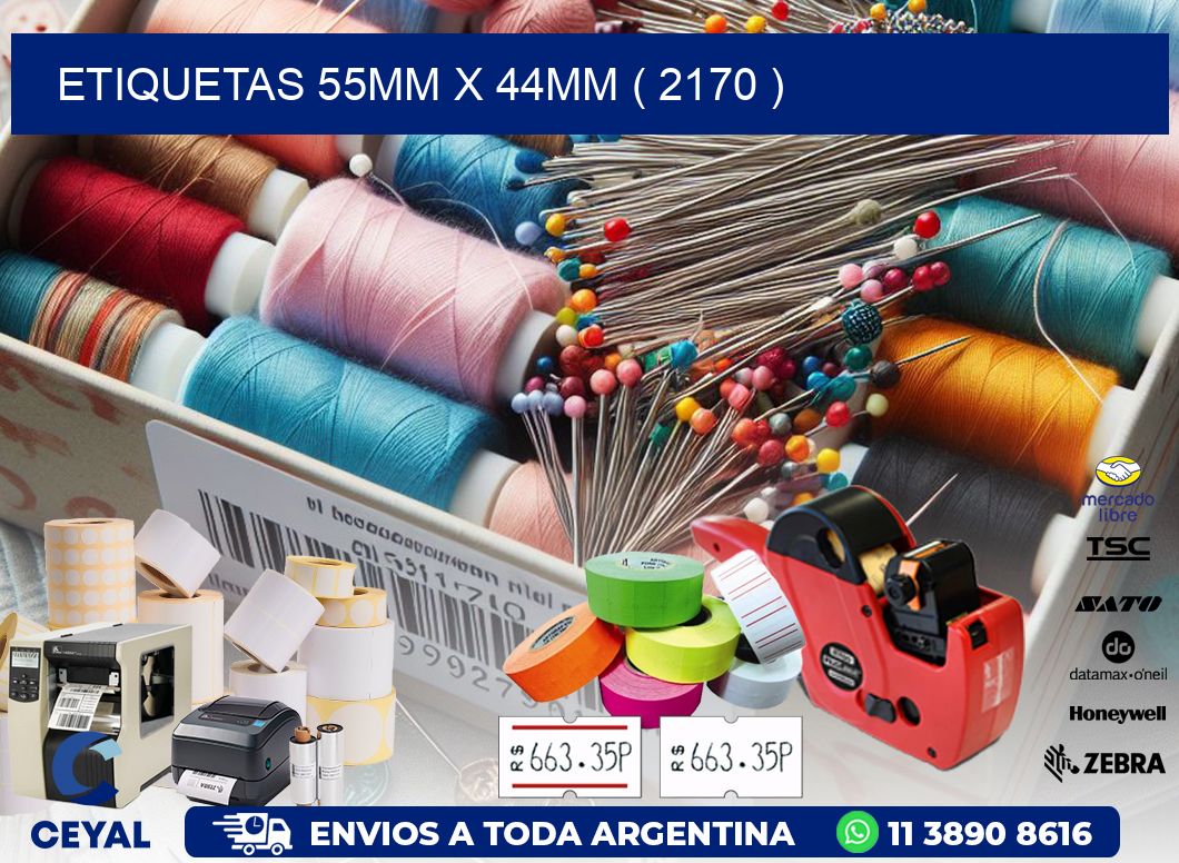 ETIQUETAS 55MM X 44MM ( 2170 )