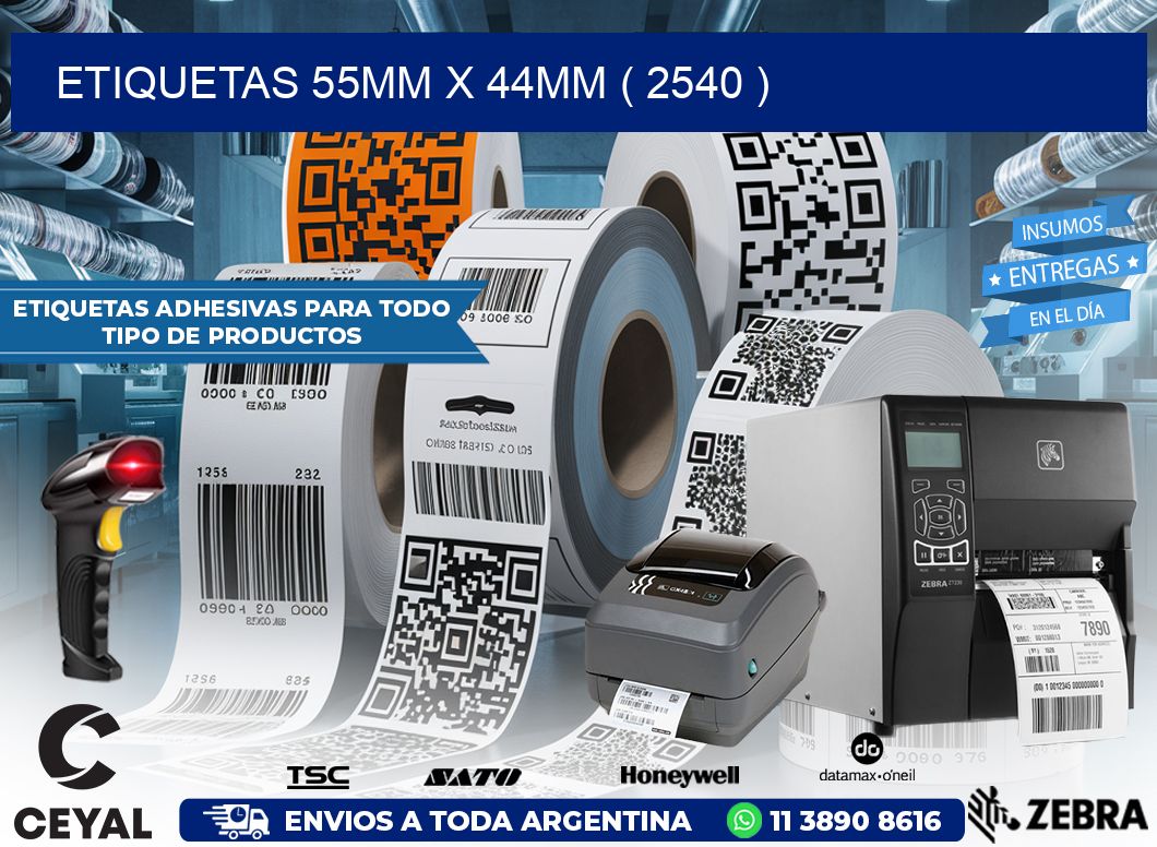 ETIQUETAS 55MM X 44MM ( 2540 )