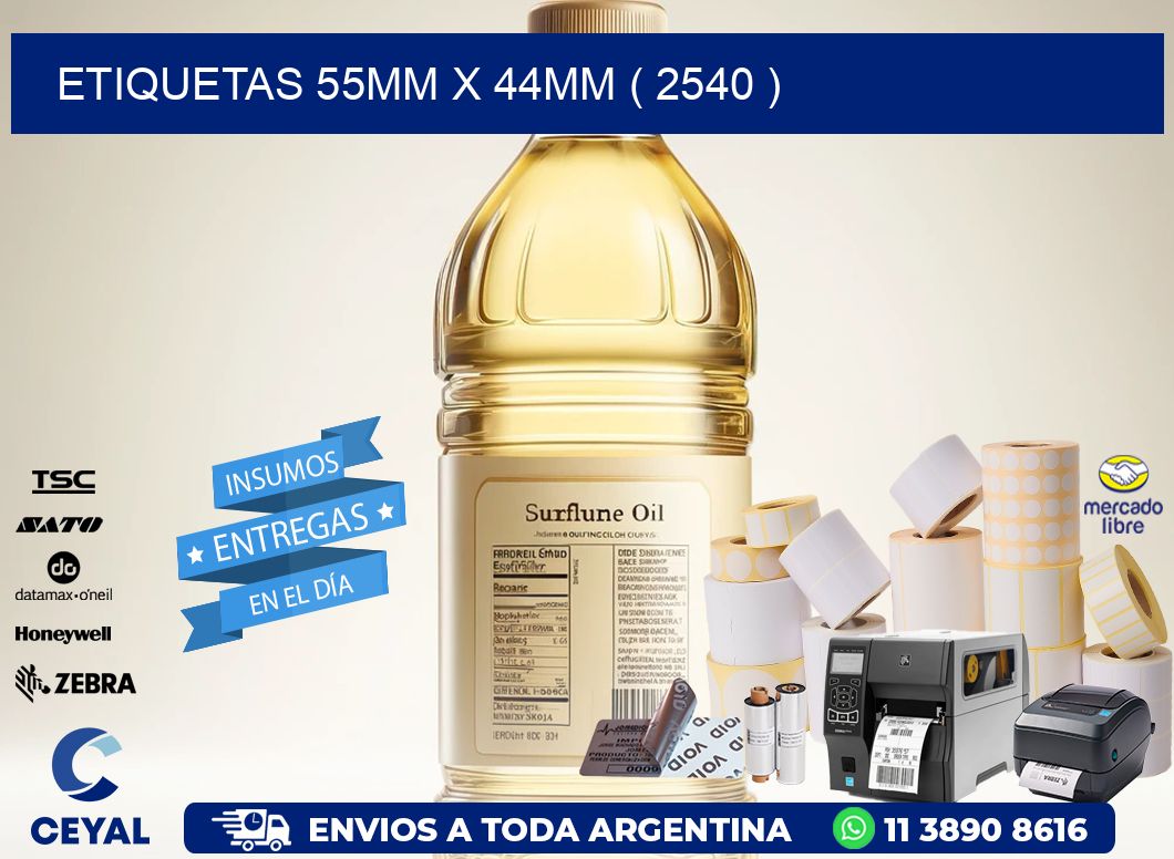 ETIQUETAS 55MM X 44MM ( 2540 )