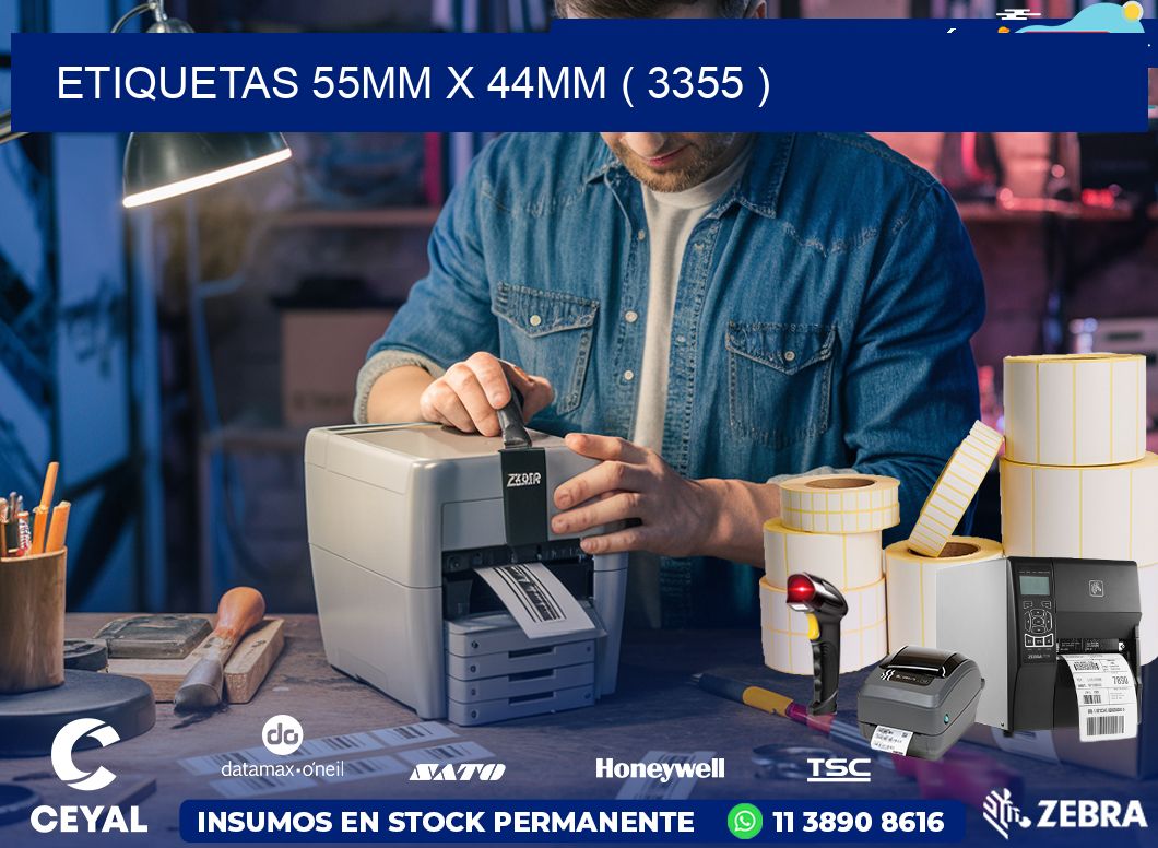 ETIQUETAS 55MM X 44MM ( 3355 )