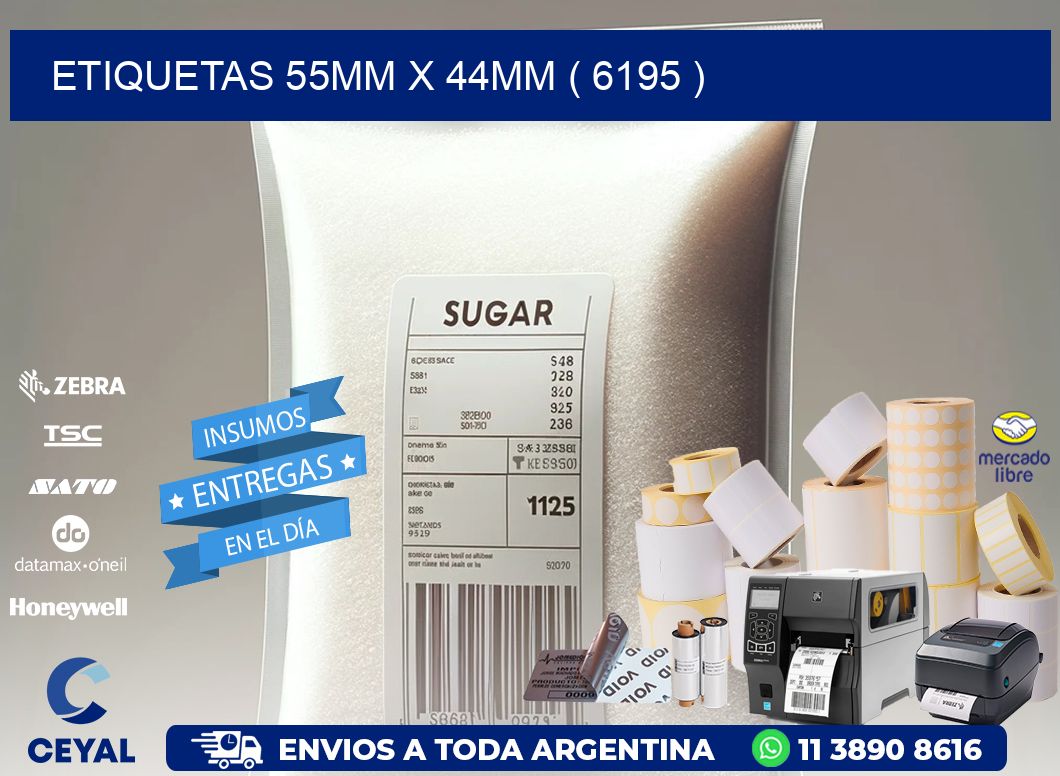 ETIQUETAS 55MM X 44MM ( 6195 )