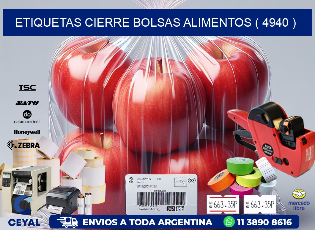 ETIQUETAS CIERRE BOLSAS ALIMENTOS ( 4940 )