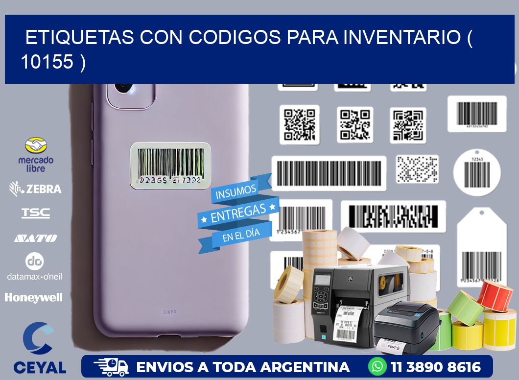 ETIQUETAS CON CODIGOS PARA INVENTARIO ( 10155 )