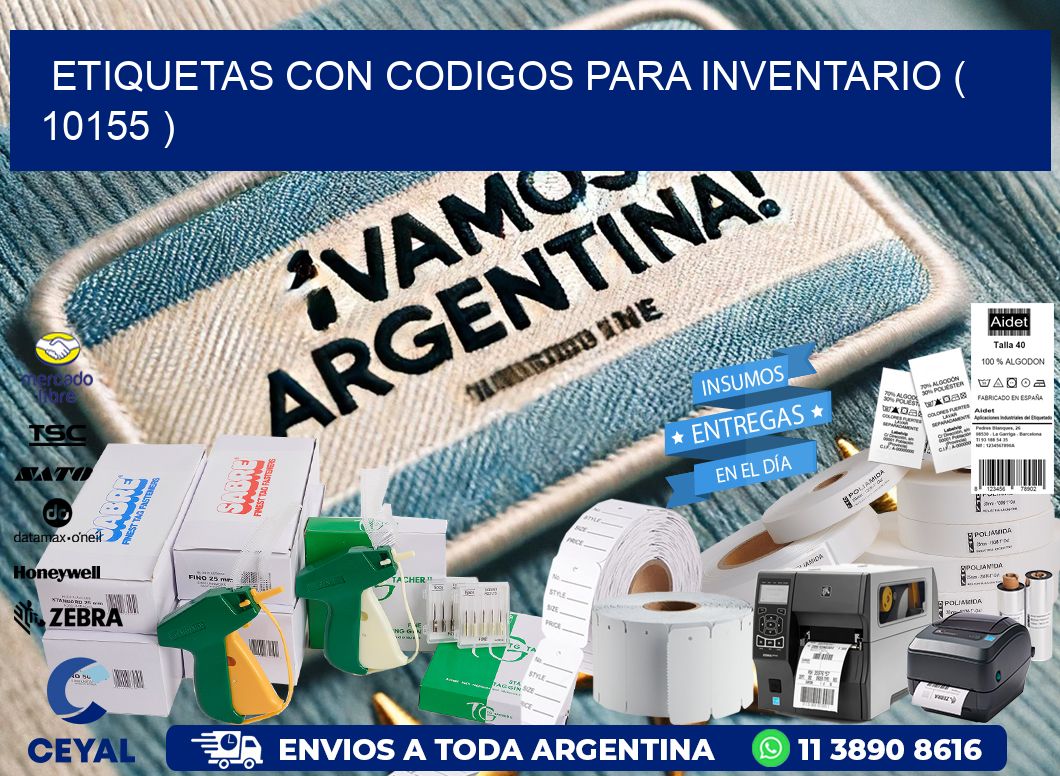 ETIQUETAS CON CODIGOS PARA INVENTARIO ( 10155 )