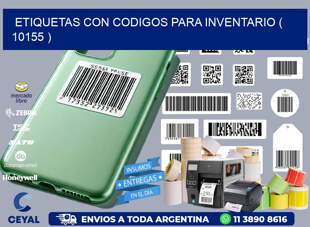 ETIQUETAS CON CODIGOS PARA INVENTARIO ( 10155 )