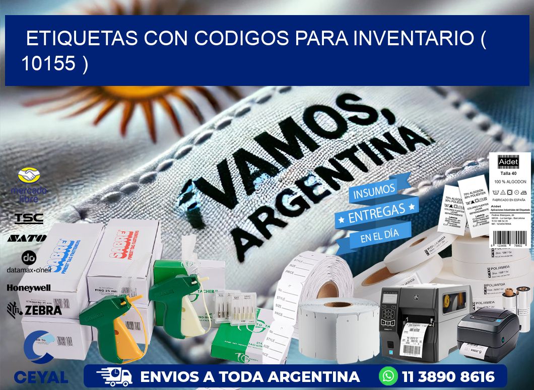 ETIQUETAS CON CODIGOS PARA INVENTARIO ( 10155 )