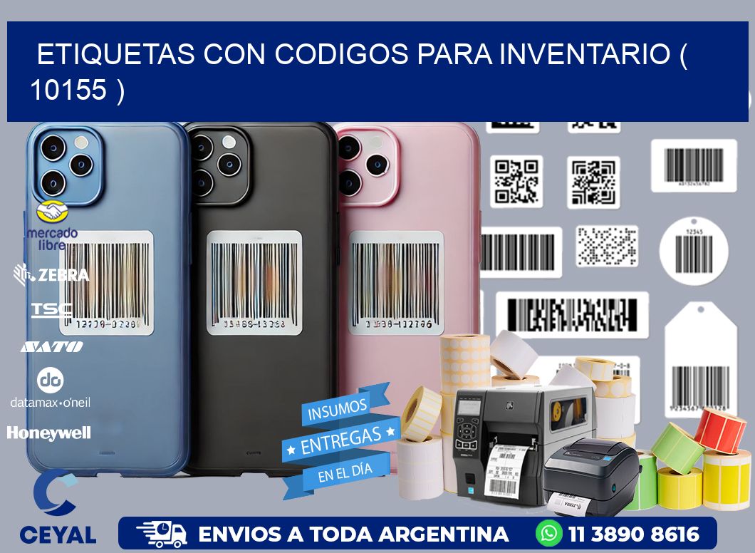 ETIQUETAS CON CODIGOS PARA INVENTARIO ( 10155 )