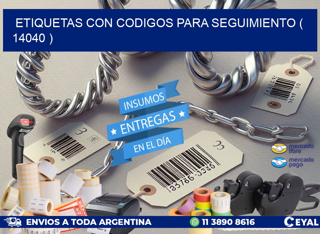 ETIQUETAS CON CODIGOS PARA SEGUIMIENTO ( 14040 )