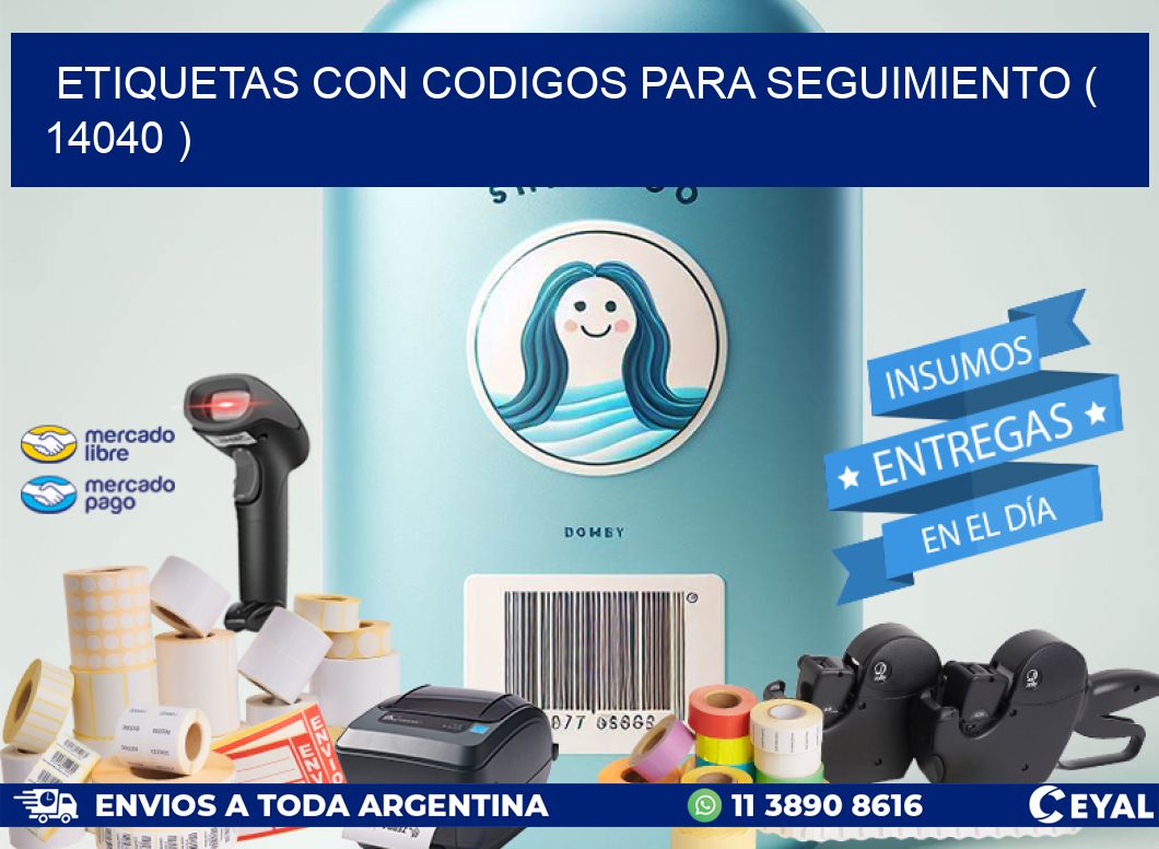 ETIQUETAS CON CODIGOS PARA SEGUIMIENTO ( 14040 )