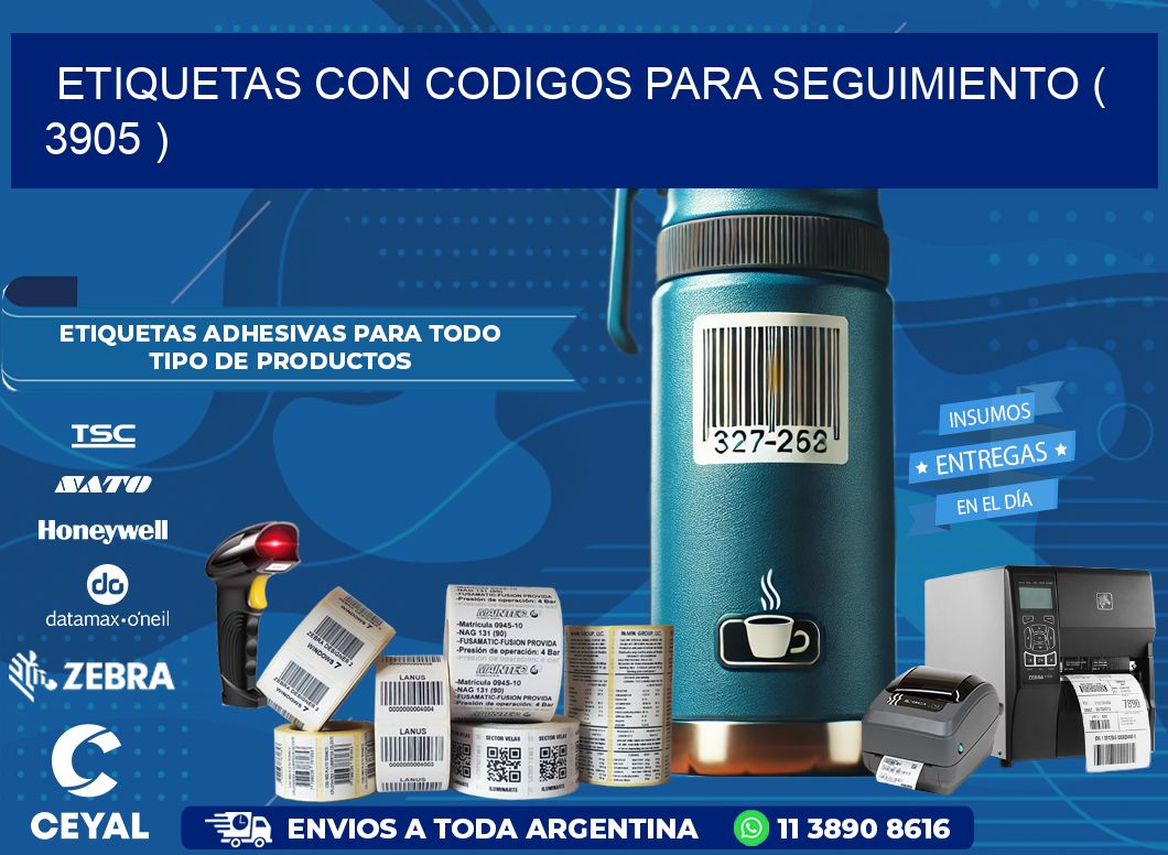ETIQUETAS CON CODIGOS PARA SEGUIMIENTO ( 3905 )