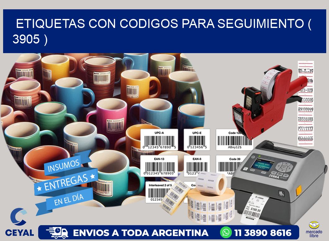 ETIQUETAS CON CODIGOS PARA SEGUIMIENTO ( 3905 )