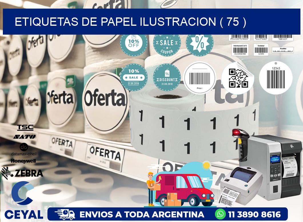 ETIQUETAS DE PAPEL ILUSTRACION ( 75 )