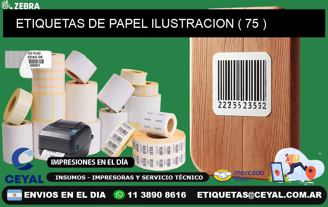 ETIQUETAS DE PAPEL ILUSTRACION ( 75 )