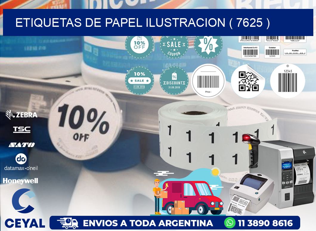 ETIQUETAS DE PAPEL ILUSTRACION ( 7625 )