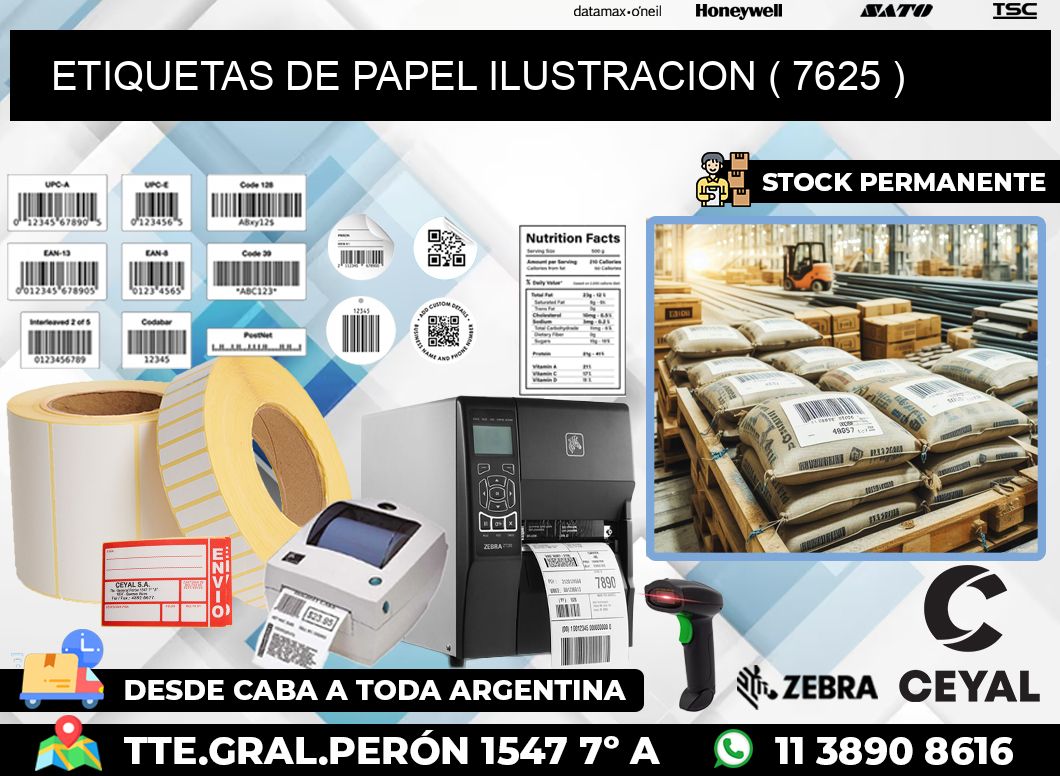 ETIQUETAS DE PAPEL ILUSTRACION ( 7625 )