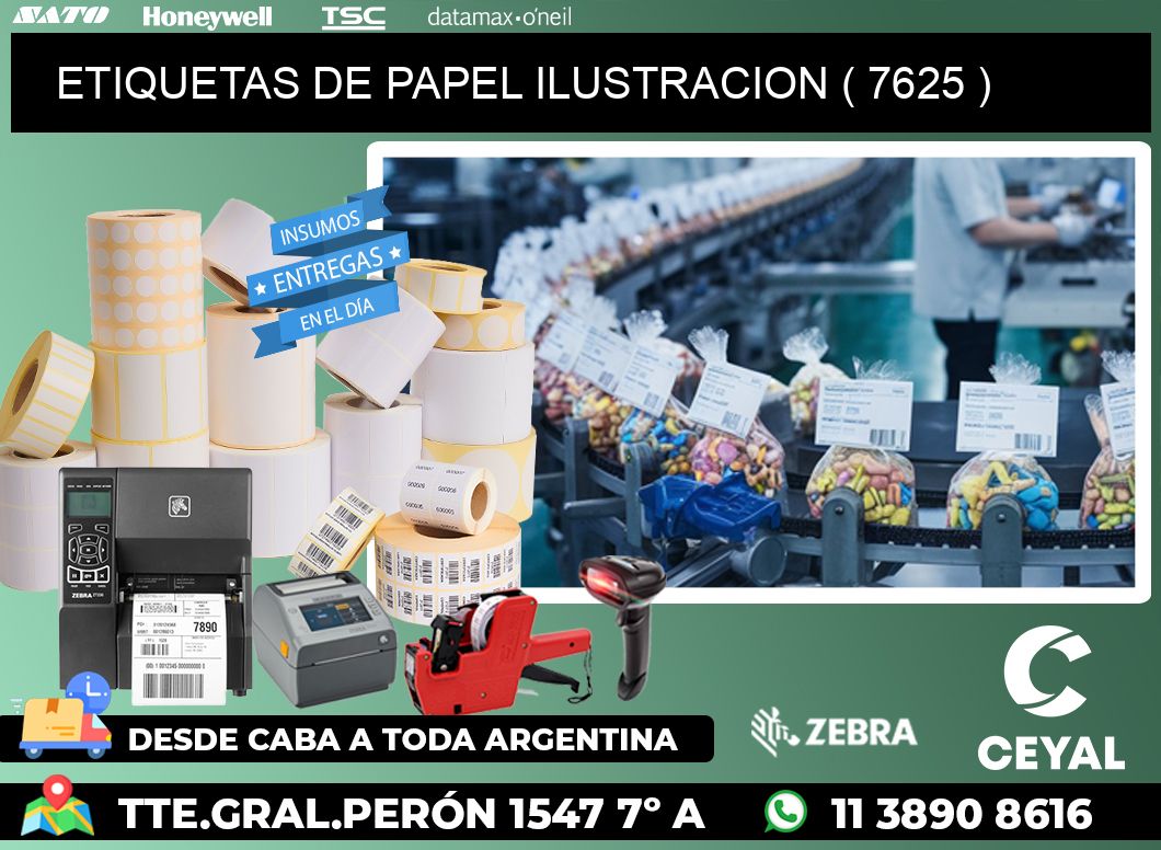 ETIQUETAS DE PAPEL ILUSTRACION ( 7625 )