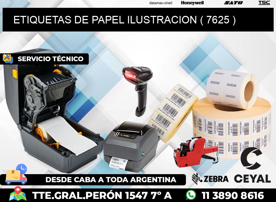 ETIQUETAS DE PAPEL ILUSTRACION ( 7625 )